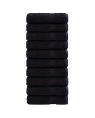 Serviettes de douche de qualité supérieure SOLUND 10 pcs noir | Mobilier & Déco