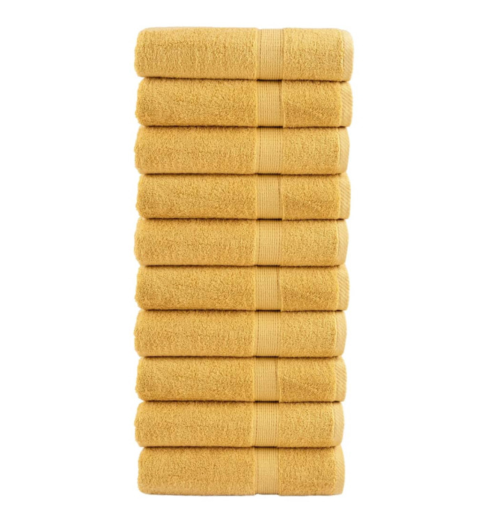 Serviettes de douche de qualité supérieure SOLUND 10 pcs doré | Mobilier & Déco