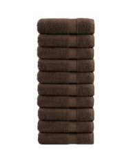 Serviettes de douche de qualité supérieure SOLUND 10 pcs marron | Mobilier & Déco