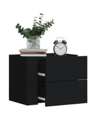 Tables de chevet murales 2 pcs noir 45x30x35 cm | Mobilier & Déco