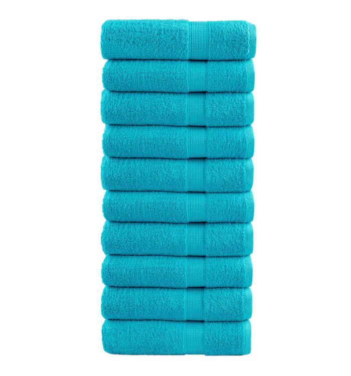 Essuie-mains de qualité supérieure SOLUND 10 pcs turquoise | Mobilier & Déco