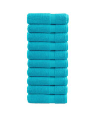 Essuie-mains de qualité supérieure SOLUND 10 pcs turquoise | Mobilier & Déco