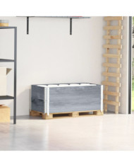 Colliers de palette 2 pcs gris 100x50 cm bois de pin solide | Mobilier & Déco