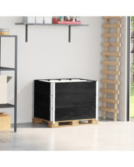 Colliers de palette 3 pcs noir 80x60 cm bois de pin solide | Mobilier & Déco