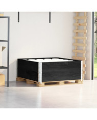 Colliers de palette 2 pcs noir 100x100 cm bois de pin solide | Mobilier & Déco