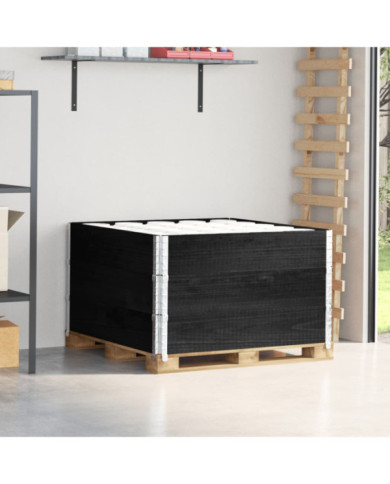 Colliers de palette 3 pcs noir 100x100 cm bois de pin solide | Mobilier & Déco