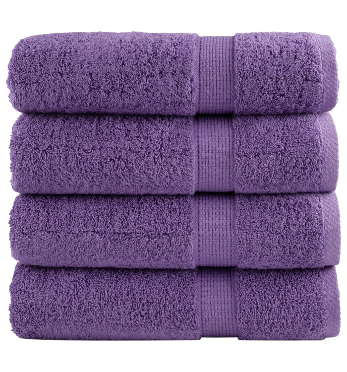 Serviettes de douche de qualité supérieure SOLUND 4 pcs violet | Mobilier & Déco