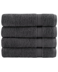 Serviettes de douche de qualité sup. SOLUND 4 pcs anthracite | Mobilier & Déco