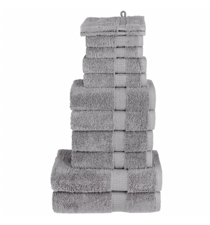 Ensemble de serviettes de qualité supérieure SOLUND 12 pcs gris | Mobilier & Déco