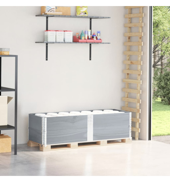 Colliers de palette 2 pcs gris 150x50 cm bois de pin solide | Mobilier & Déco