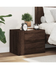 Table de chevet murale chêne marron 45x30x35 cm | Mobilier & Déco