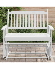 Banc balancelle blanc 118x70x104,5 cm bois massif de peuplier | Mobilier & Déco