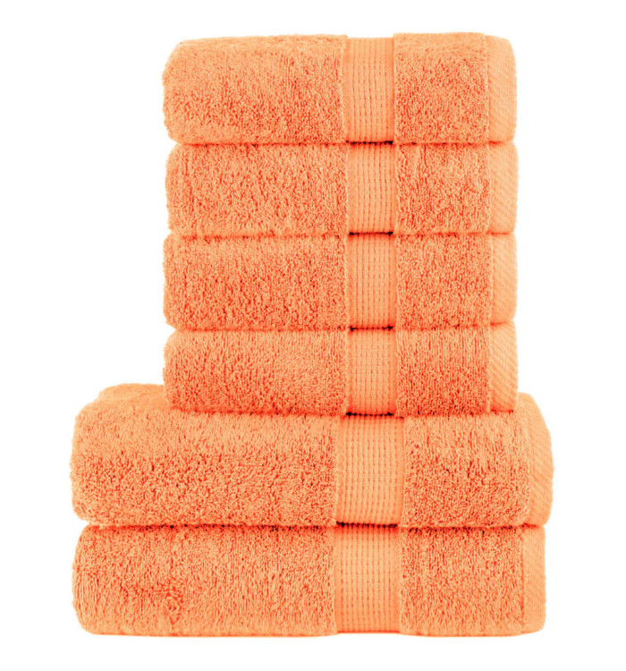 Ensemble de serviettes de qualité supérieure SOLUND 6pcs orange | Mobilier & Déco