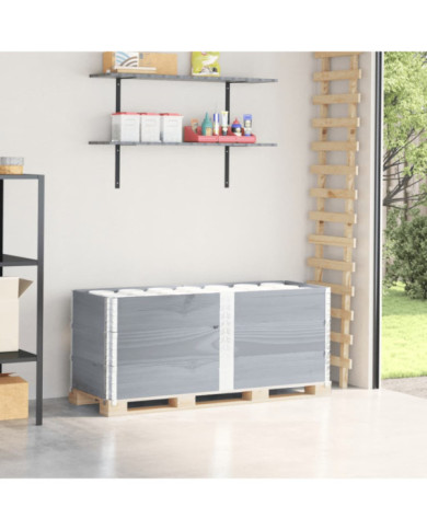 Colliers de palette 3 pcs gris 150x50 cm bois de pin solide | Mobilier & Déco