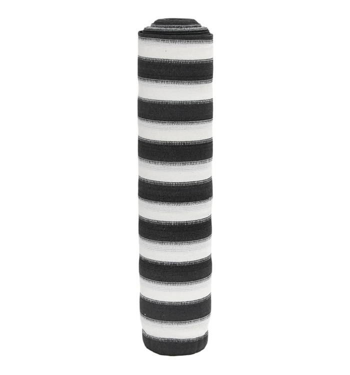 Filet brise-vue anthracite et blanc 1x10 m PEHD 75 g/m² | Mobilier & Déco