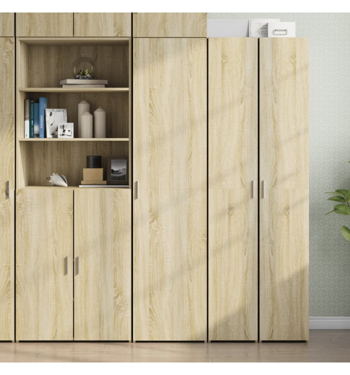 Buffet haut chêne sonoma 45x42,5x185 cm bois d'ingénierie | Mobilier & Déco