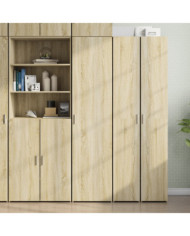 Buffet haut chêne sonoma 45x42,5x185 cm bois d'ingénierie | Mobilier & Déco