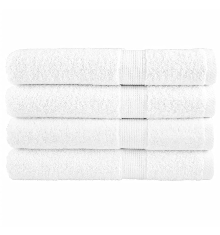 Serviettes de sauna de qualité supérieure SOLUND 4 pcs blanc | Mobilier & Déco