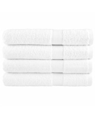 Serviettes de sauna de qualité supérieure SOLUND 4 pcs blanc | Mobilier & Déco