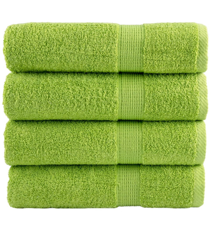 Essuie-mains de qualité supérieure SOLUND 4 pcs vert pomme | Mobilier & Déco