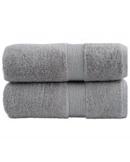 Serviettes de visage de qualité supérieure SOLUND 2 pcs gris | Mobilier & Déco