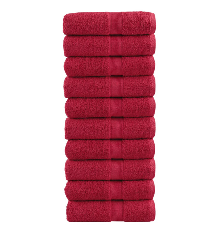 Serviettes de visage de qualité supérieure SOLUND 10 pcs rouge | Mobilier & Déco