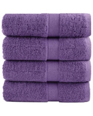 Serviettes de visage de qualité supérieure SOLUND 4 pcs violet | Mobilier & Déco