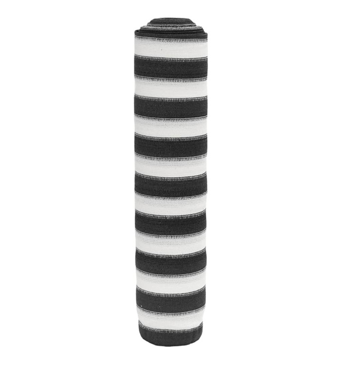 Filet brise-vue anthracite et blanc 2x25 m PEHD 75 g/m² | Mobilier & Déco