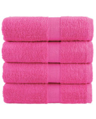 Serviettes de visage de qualité supérieure SOLUND 4 pcs rose | Mobilier & Déco