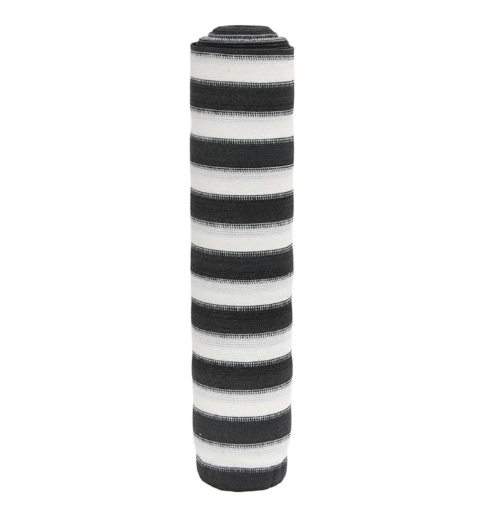 Filet brise-vue anthracite et blanc 1,8x10 m PEHD 195 g/m² | Mobilier & Déco
