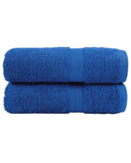 Serviettes d'invité de qualité supérieure SOLUND 2 pcs bleu | Mobilier & Déco