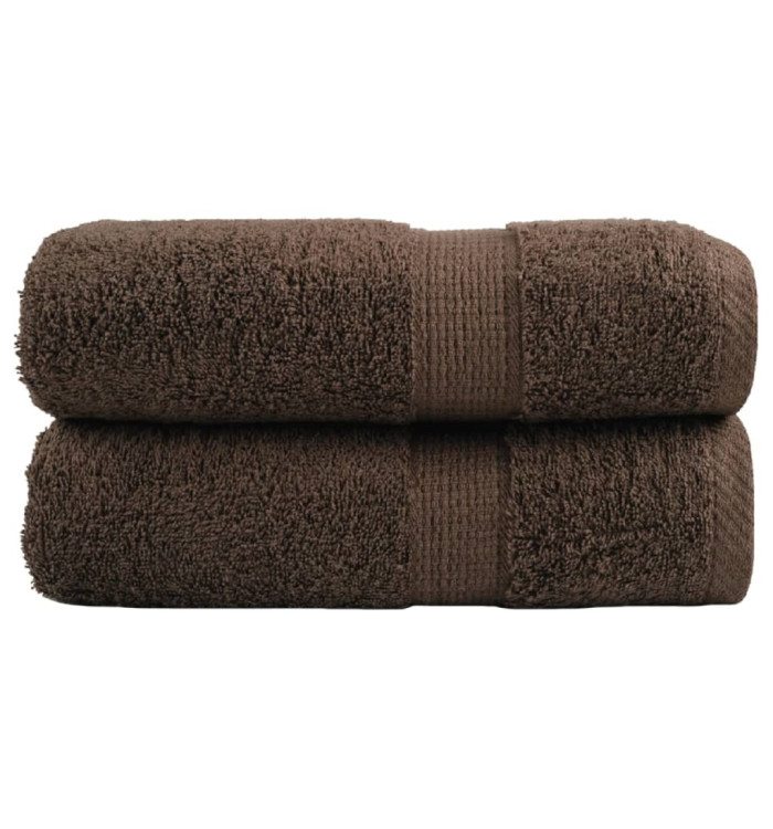 Serviettes de visage de qualité supérieure SOLUND 2 pcs marron | Mobilier & Déco