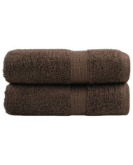 Serviettes de visage de qualité supérieure SOLUND 2 pcs marron | Mobilier & Déco