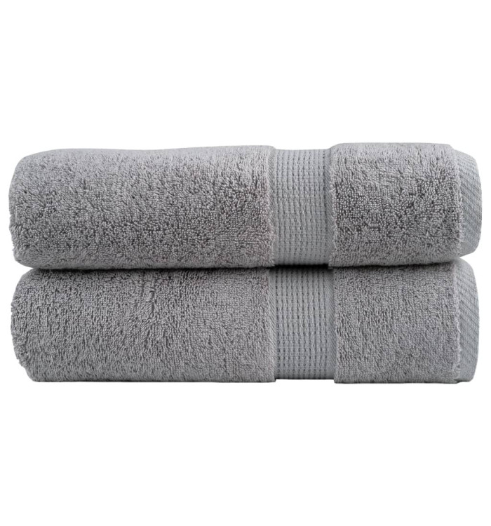 Serviettes de douche de qualité supérieure SOLUND 2 pcs gris | Mobilier & Déco