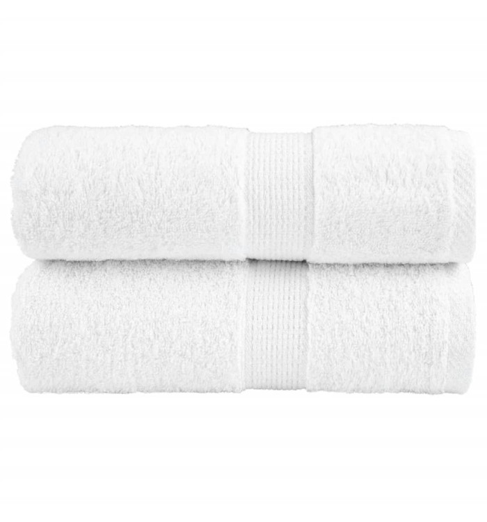 Serviettes de visage de qualité supérieure SOLUND 2 pcs blanc | Mobilier & Déco