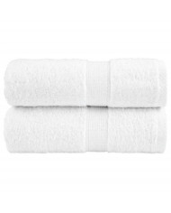 Serviettes de visage de qualité supérieure SOLUND 2 pcs blanc | Mobilier & Déco