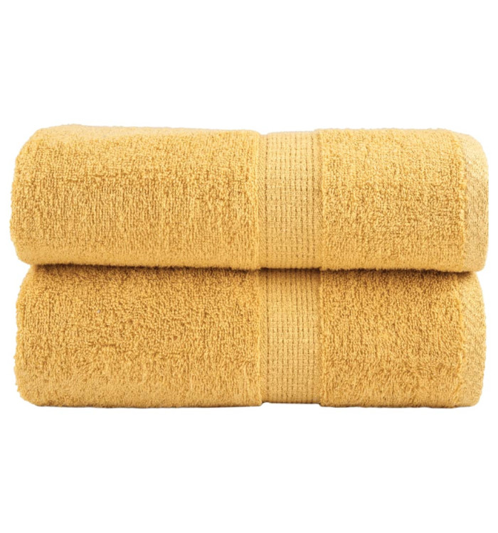 Serviettes d'invité de qualité supérieure SOLUND 2 pcs doré | Mobilier & Déco