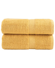Serviettes d'invité de qualité supérieure SOLUND 2 pcs doré | Mobilier & Déco