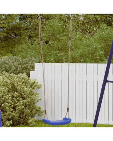 Balançoire d'extérieur d'enfants simple et corde réglable bleu | Mobilier & Déco