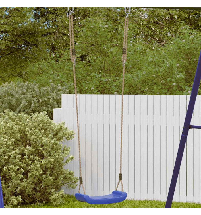 Balançoire d'extérieur d'enfants simple et corde réglable bleu | Mobilier & Déco