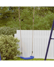 Balançoire d'extérieur d'enfants simple et corde réglable bleu | Mobilier & Déco