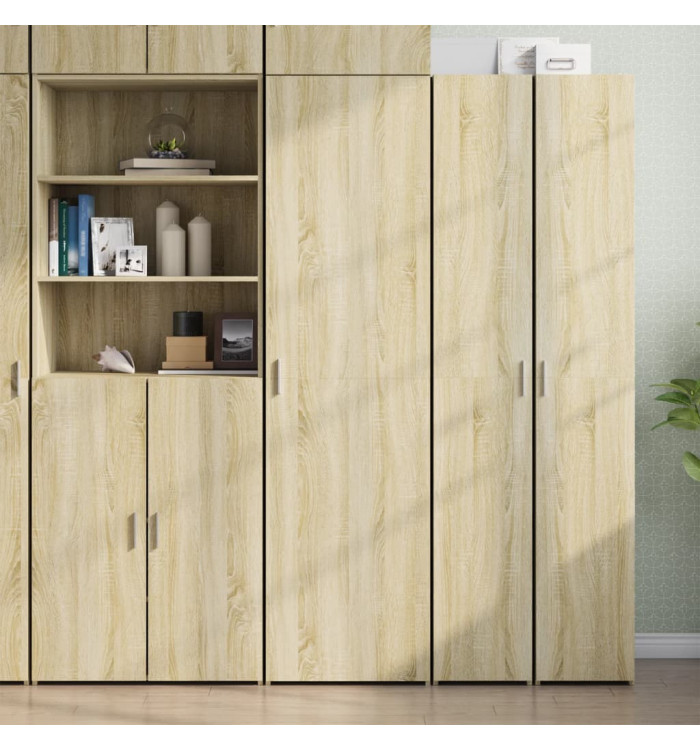 Buffet haut chêne sonoma 50x42,5x185 cm bois d'ingénierie | Mobilier & Déco