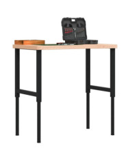 Établi 100x(55-60)x(73-99,5) cm bois massif de hêtre | Mobilier & Déco