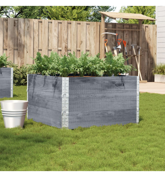 Jardinière gris 100x100 cm bois de pin massif | Mobilier & Déco