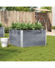 Jardinière gris 100x100 cm bois de pin massif | Mobilier & Déco