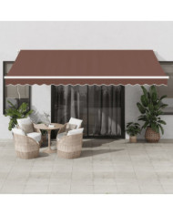 Auvent rétractable automatique marron 450x300 cm | Mobilier & Déco