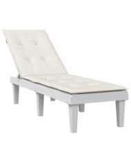 Coussin de chaise longue crème mélangé (75+105) x 50 x 4 cm | Mobilier & Déco