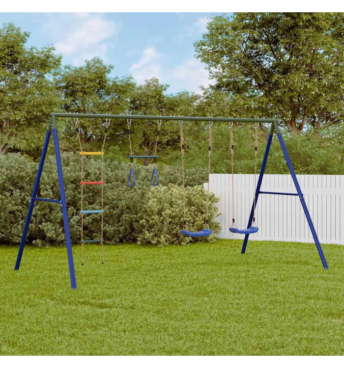 Jeu de balançoire extérieur avec balançoires trapèze et échelle | Mobilier & Déco