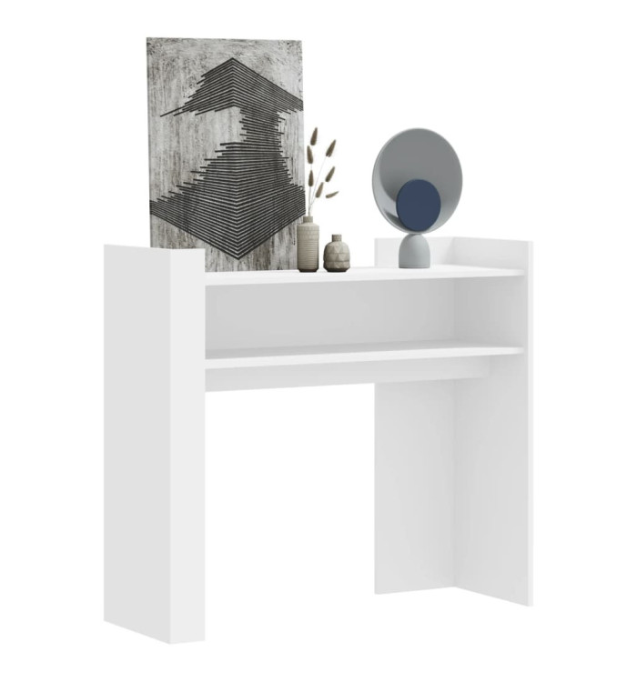 Table console blanc 100x35x90 cm bois d’ingénierie | Mobilier & Déco