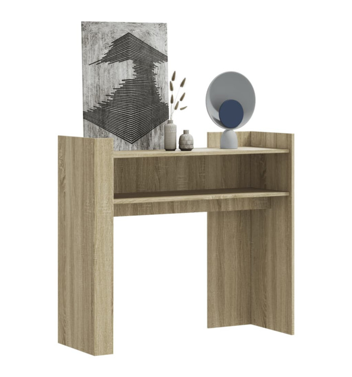 Table console chêne sonoma 100x35x90 cm bois d'ingénierie | Mobilier & Déco